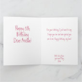 Roze met hartballonnen Kinderdagfotokaart Kaart (Binnen)