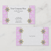 Roze met het Visitekaartje van Jewels Damask (Voorkant / Achterkant)