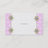 Roze met het Visitekaartje van Jewels Damask (Achterkant)