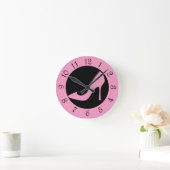 Roze  met hoge hiel-rolgordel ronde klok (Huis)