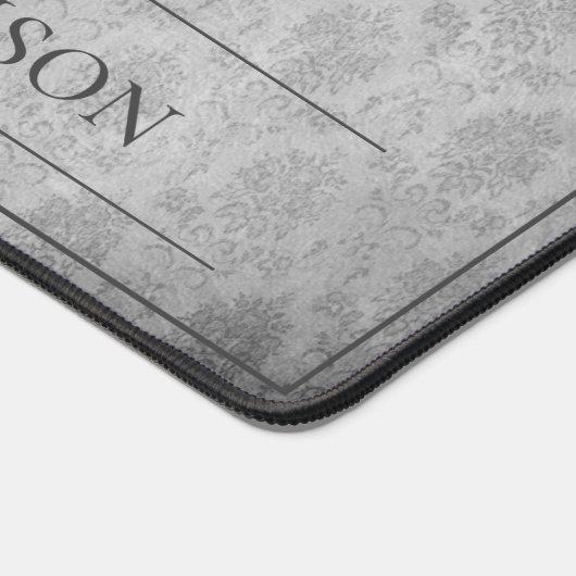 Roze met juwelen versierde vlinderdamast bureaumat (Hoek)