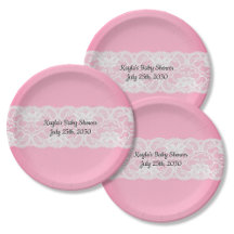 Roze met kant Baby shower