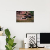 Roze met kleine vis poster (Thuiskantoor)