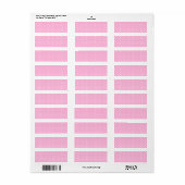 Roze met kleine witte sterren. Custom Etiket (Full Sheet)