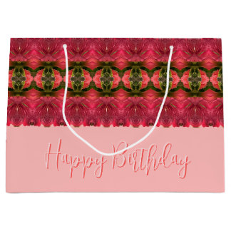 Roze met koraal en Bourgogne Groot Cadeauzakje