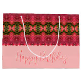 Roze met koraal en Bourgogne Groot Cadeauzakje (Achterkant)