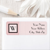 Roze met label voor zwart Pinstripes Return-adres (Insitu)