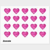 Roze met liefdeshomemade Baking Logo Sjabloon Hart Sticker (Vel)