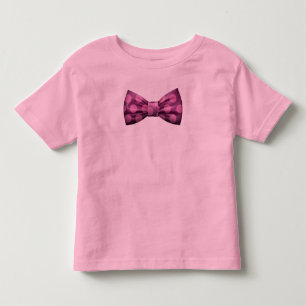 Roze met Paarse Bow-Stropdas met roze pooldots Kinder Shirts
