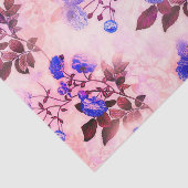  roze met Paarse Floral Print Tissuepapier (Detail)