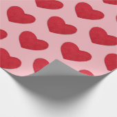 Roze met papier voor hartslag (Hoek)