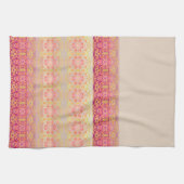 Roze met patroon theedoek (Horizontaal)