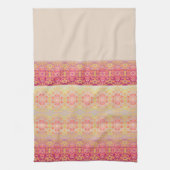 Roze met patroon theedoek (Verticaal)