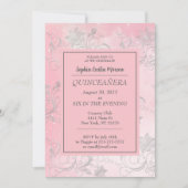 Roze met platte uitnodiging (Voorkant)