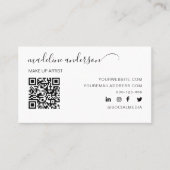 Roze met QR Code Professional Visitekaartje (Voorkant)