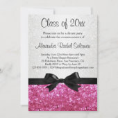 Roze, met spaarpels uitziende Afstuderen Kaart (Voorkant)