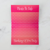 Roze met stippen kaart (Binnen)