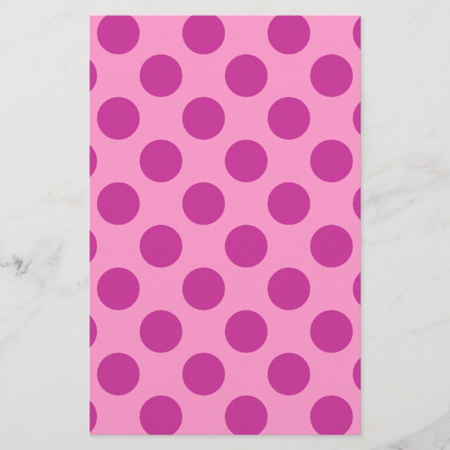 Roze met Violet Polka Dots (Voorkant)