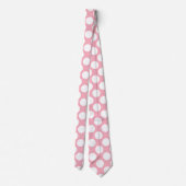Roze met White Polka Dots Retro Stropdas (Achterkant)