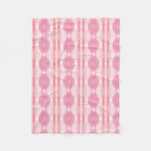 Roze met wit fleece deken (Voorkant)