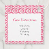 Roze met witte haakjes Label van het loopvlakpatro (Achterkant)