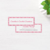 Roze met witte haakjes Visitekaartje van het loopv (Bureau)