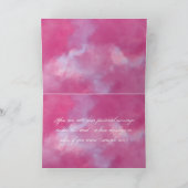 Roze met witte hartballon Valentijnsdag Kaart (Binnen)