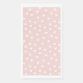 Roze met Witte Harten Servet (Voorkant)