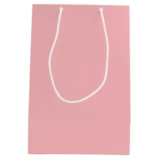 Roze met witte Laurels Gepersonaliseerde Bridesmai Medium Cadeauzakje (Achterkant)