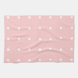 Roze met witte poka Dots keukenhanddoek