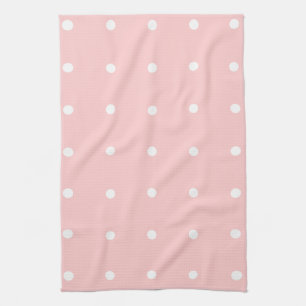 Roze met witte poka Dots keukenhanddoek