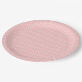 Roze met Witte Polkadots Papier Bord (Gekanteld)