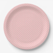 Roze met Witte Polkadots Papier Bord (Voorkant)