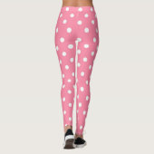 Roze met witte pooldots leggings (Achterkant)