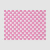 Roze met witte pooldots tissuepapier (Voorkant)