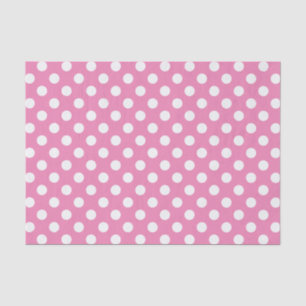 Roze met witte pooldots tissuepapier