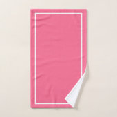 Roze met witte rand bad handdoek (Handdoek)