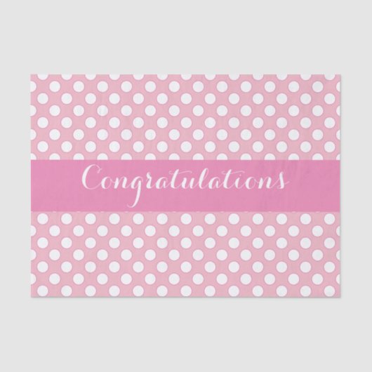 Roze met witte stip tissuepapier (Voorkant)