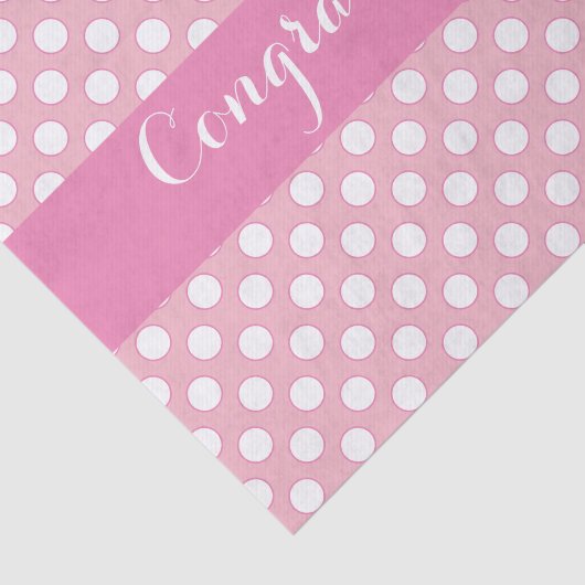 Roze met witte stip tissuepapier (Detail)