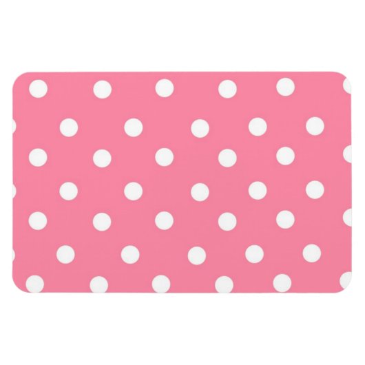 Roze met witte Stippen Magneet (Horizontaal)