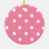 Roze met witte Stippen Ornament (Achterkant)