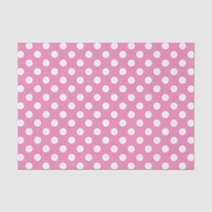 Roze met witte stippen tissuepapier
