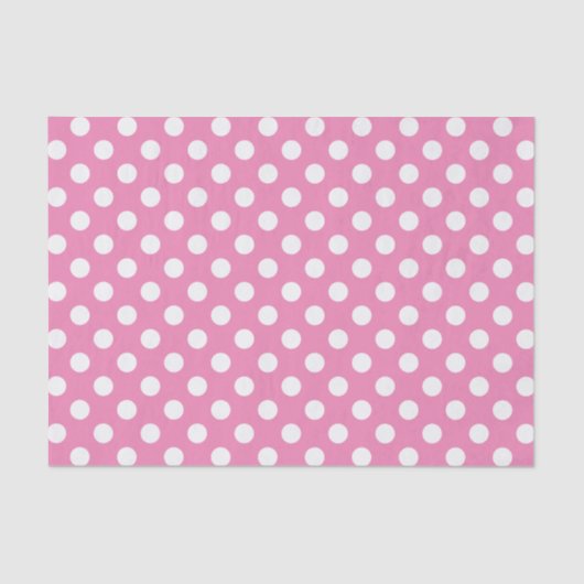 Roze met witte stippen tissuepapier (Voorkant)
