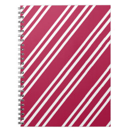 Roze met witte strepen notitieboek