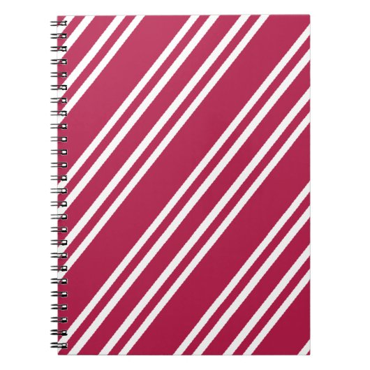 Roze met witte strepen notitieboek (Voorkant)