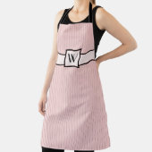 Roze met zwart Schort voor randafdrukken (Insitu)