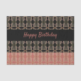 Roze met zwart tissuepapier