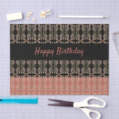 Roze met zwart tissuepapier (Craft)