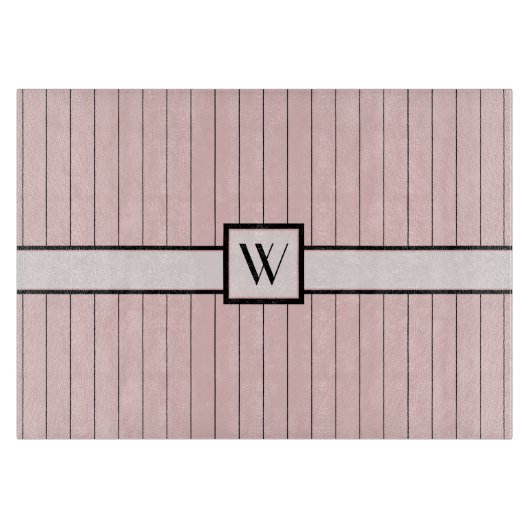 Roze met zwarte knuppels Glazen snijvlak Snijplank (Voorkant)