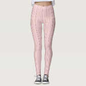 Roze met zwarte Leggings (Voorkant)